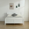 thumbnail image 7 of Zimtown Full Platform Bed, Solid Pine Wood Kids Bed Frame with Headboard and Footboard , Easy Assembly, White, 7 of 7