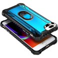 thumbnail image 2 of Nagebee Case for iPhone SE 3 5G 2022, iPhone SE 2 2020, iPhone 8 7 6S 6, Aluminum Metal Built-in Ring Stand, Full-Body Protective Shockproof Military Bumper Phone Cover (Blue), 2 of 5