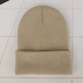 thumbnail image 3 of D-GROEE Unisex Classic Warm Winter Hats Woolen Yarn Roll up Edge Knit Cuff Beanie Cap Daily Beanie Hat, 3 of 5