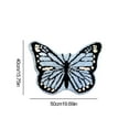 thumbnail image 3 of Yyuenw Bath Rug, Butterflies Carpet Girl Bedroom Home Living Room Senior Sense High Grade Thick Stain Boycott Blue Special Shaped Mat, Home Decor, 3 of 6