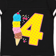 thumbnail image 4 of Inktastic Ice Cream Fourth Birthday Pink Boys or Girls Toddler T-Shirt, 4 of 5