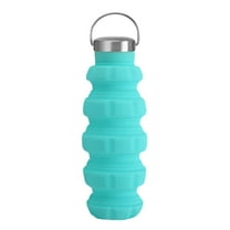 NSESSHome Collapsible Water Bottle, Reuseable Silicone Foldable Water Bottles for Travel Gym Camping Hiking, Portable Leak Proof Sports Water Bottle with Carabiner