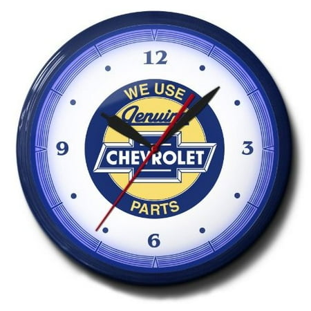 Polder Clock (Chevrolet Parts Genuine Bow Tie Emblem Neon 20