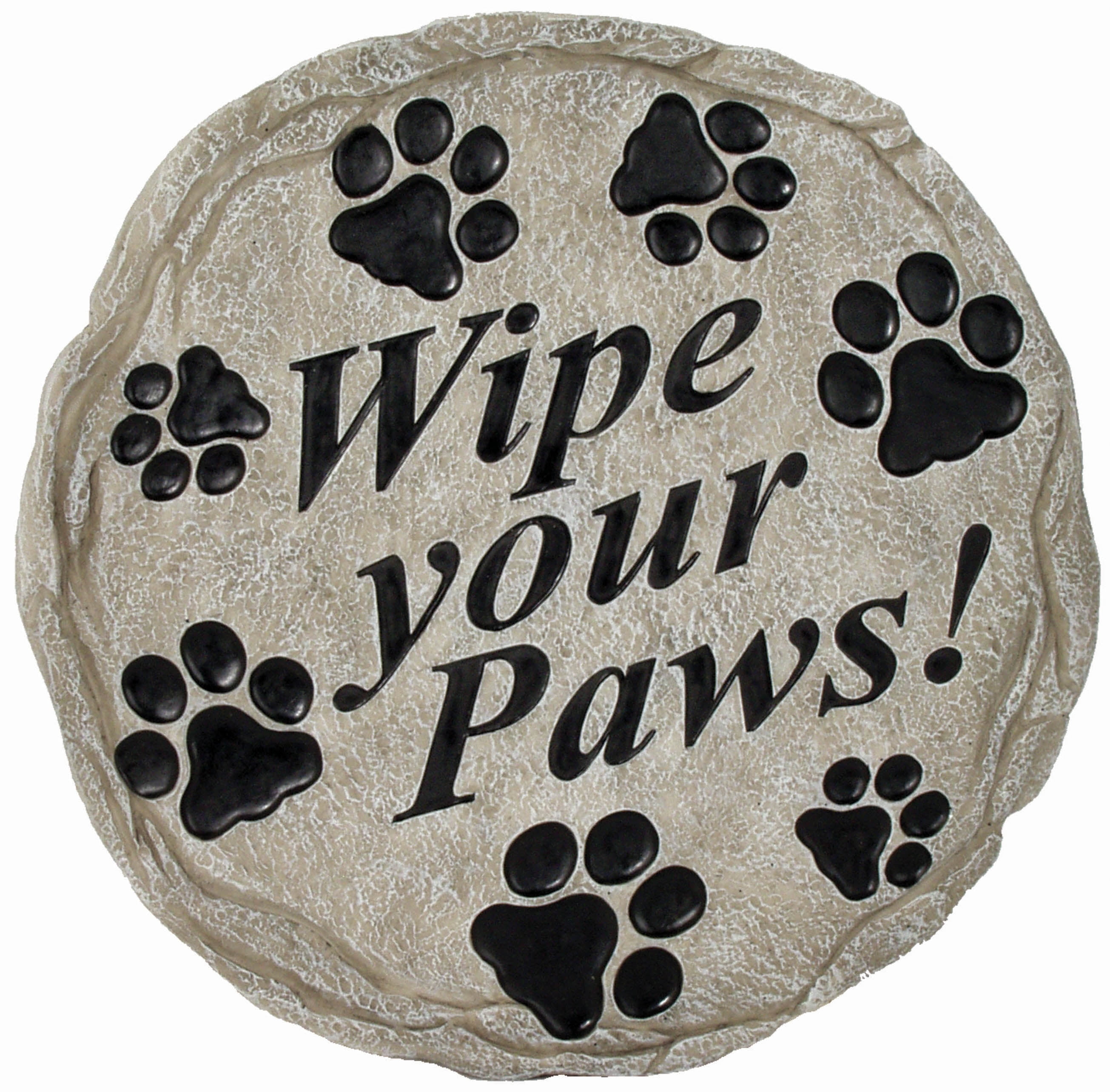 SPOONTIQUES 12930 WIPE YOUR PAWS STEPPING STONE