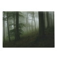 thumbnail image 1 of Forest Cutting Board, Mysterious Woods Fog Wilderness Rural Untouched Vegetation Transylvania, Decorative Tempered Glass Cutting and Serving Board, Large Size, White Green Brown, by Ambesonne, 1 of 1