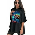 thumbnail image 3 of Plus Size Shirt for Women Black Tops for Women Short Sleeves Shirt for Women Sea Turtle 7 T Shirt Crewneck Shirt for Women XL, 3 of 5