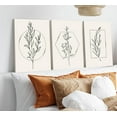 thumbnail image 6 of 3 Pcs Neutral Botanical Canvas Wall Art Beige Plant Pictures Minimalist Line Retro Floral Posters Prints Boho Artwork Simple Farmhouse Painting Home Wall Decor for Living Room Bedroom 12X16in, 6 of 6