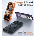 thumbnail image 6 of Apple iPhone 17 Pro Case, Built in Kickstand, Compatible With MagSafe, Military Grade Shockproof, Slim Translucent Matte Phone Cover 6.3'', Black, 6 of 8