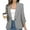 Gray, variant on Solid Blazers For Women Business Casual 3/4 Sleeve Lapel Open Front Suit Jacket Work Blazer With Pockets