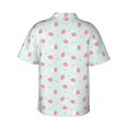 thumbnail image 3 of Balery Strawberry Print Men's Hawaiian Shirts Short Sleeve Beach Shirt Relaxed Fit Vacation Button Down Shirts-XX-Large, 3 of 9