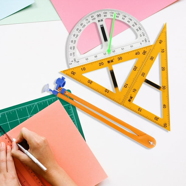 4x Math Geometry Rulers Large Number Triangle Big Size Set