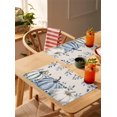 thumbnail image 4 of Thanksgiving Blue Pumpkin Placemats Set of 12 Fall Eucalyptus Leaf Linen Heat Insulation Washable Place Mats, Rustic Non-Slip Table Mats for Dining Table Party Kitchen Decor,13x19 Inch, 4 of 4