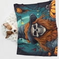thumbnail image 6 of Pofeuu Cartoon Pumpkin Skull Print Puppy Blanket,Dog Blankets,Pet Blanket Cozy Cat Blankets for Indoor Cats, Fuzzy Pet Blanket for Kitten Doggy Dog Blankets-Large, 6 of 8