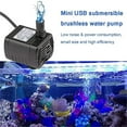 thumbnail image 2 of Goohae Water Pump Under $5, Fish Tank Pump Usb Submersible Water Pump 13W, for Aquarium, Fish Tank, Garden, Home Improvement Black, 2 of 5