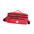 thumbnail image 4 of Tachiuwa First Aid Bag Emergency Set Organizer Carrying Case Smooth Zipper Large Capacity Red, 4 of 9