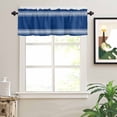 thumbnail image 6 of Valances for Windows White Stripes Geometric Blue Background Valance Rod Pocket Window Treatments Curtains for Kitchen Small Windows Living Room Bedroom Bathroom, 42"x12", 6 of 7