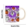 thumbnail image 3 of TOOPTY Halloween Ghost Coffee Mug Ceramic Water Cup with Pumpkin Illustration in Red for Daily Drinks, Party Beverages and Festive Home Use, 3 of 5