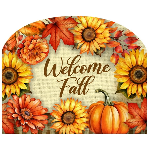 Briarwood Lane Art Sign 8.25x10.25 Welcome Fall Flowers For Fall Art Sign