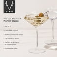thumbnail image 3 of Viski Seneca Martini Glasses, Cocktail Party, Wedding Gifts, 11oz Set of 2, 3 of 6