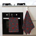 thumbnail image 4 of Sikiie Red Ladybugs On Dark Background Waffle Weave Kitchen Dish Cloth,Super Absorbent Kitchen Dish Towels 16*26 Inches for Dish Rags Washing Dishes, Drying Dishes, 4 of 7