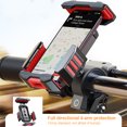 thumbnail image 1 of Mobile Phone Holder Bike Motorcycle Handlebar Sturdy Mount Stand Base Bicycle Handlebar Phone Base Stable Phones Clip for 4.7-7 Inches Smart Phones red, 1 of 6