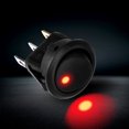 thumbnail image 4 of Interruptor basculante LED de 3 pines, 20 A, 12 V, para coche, barco, encendido y apagado (rojo), 4 of 6