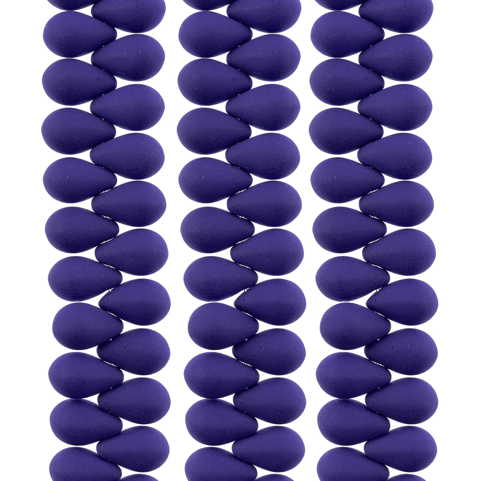 114pcs John Bead 6x9mm Czech Glass White Alabaster Blue Teardrop Bead Strands for DIY Jewelry Making Crafts