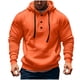 thumbnail image 2 of Sudadera con capucha para hombre, color liso, a la moda, con bolsillo, botón, cordón, informal, deportiva, de manga larga, cárdigan con capucha, sudadera para hombre, blusa de poliéster, 2 of 5