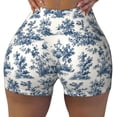 thumbnail image 2 of Picia Vintage Floral 1 Printed Workout Shorts for Women Seamless Scrunch Butt Lifting High Waisted Yoga Gym Booty Running Moisture-wicking Short Pants-X-Large, 2 of 9