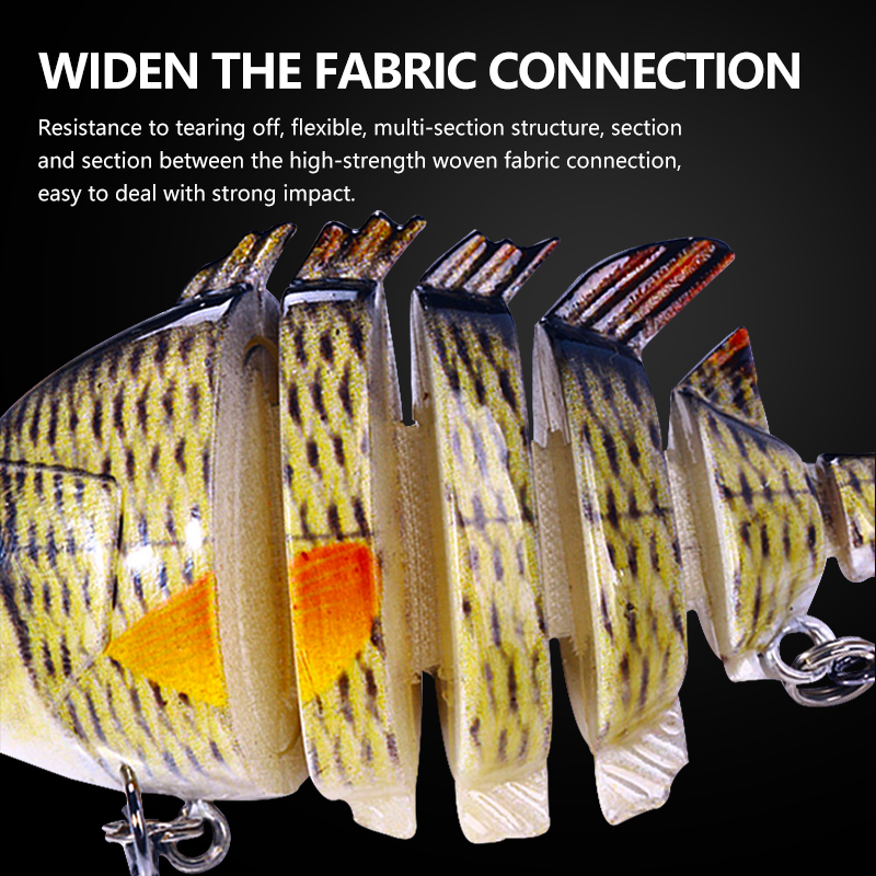 HENGJIA Fishing Lures Multi Jointed Fish Fishing Kits Slow Sinking Lifelike Swimbait Freshwater and Saltwater for Trout Bass Lures,8pcs
