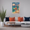 thumbnail image 5 of Retro Beach Wall Art Merida Mexico Progreso Beach Vintage Style Poster Coastal Decor Ocean Lifeguard Tower Print Print Poster, 5 of 8