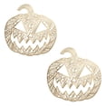 thumbnail image 2 of 2 Pack Halloween Placemats Hollow-Out Pumpkin Heat Resistant Non-Slip Woven Vinyl Table Mats for Dinner Party Kitchen Decor by MPOISVA, 2 of 6
