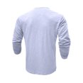 thumbnail image 4 of SUNSIOM Men's Spring Autumn Casual T-shirt Solid Color Long Sleeve Crewneck Button Up Tops, 4 of 5
