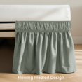 thumbnail image 2 of Subrtex Elastic Wrap Around Bed Skirt Dust Ruffle Smooth Soft Bed Frame Cover 15-inch Drop(Twin XL,Light Gray), 2 of 3