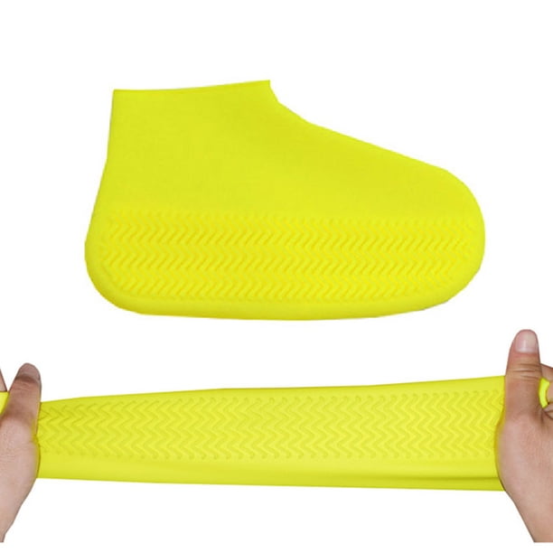 Cubierta impermeable de silicona para zapatos Reutilizar Botas de lluvia Protectores de zapatos (Amarillo M) Likrtyny Libre de BPA
