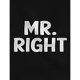 thumbnail image 2 of Mr Right Mrs Always Right Husband & Wife Funny Matching Couple Hoodie Set Mr. Black Medium / Mrs. Black X-Large, 2 of 4
