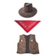 thumbnail image 2 of Disfraz de Halloween COS, disfraz de baile, disfraz de temática vaquera, traje con chaleco vaquero y vaqueros occidentales, 2 of 3