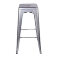 thumbnail image 4 of GIA Design Group 30 Inch Bar Height Backless Metal Stools, Silver, Set of 4, 4 of 9