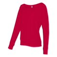 thumbnail image 2 of Bella-Canvas B8850 Womens Flowy Long Sleeve Off Shoulder T-Shirt - Red, Medium, 2 of 5