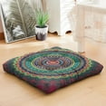 thumbnail image 3 of Healing Meditation Pillow&nbsp;– 22 Inch Extra Large Floor Cushion, Psychedelic Mandala Design, Plush Velvet for Hip & Back Support, 3 of 5