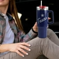 thumbnail image 2 of Cook With Color 40oz Texas Star Stainless Steel Tumbler – Insulated Travel Mug with Handle & Lid, 2 of 5