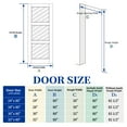 thumbnail image 4 of 28" x 80" 3-Lite Glass French Interior Door, Pre-Assembled Solid Wood, Black Pre-Finished, 4 of 7