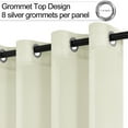 thumbnail image 5 of XWZO Cream Sheer Curtains, 84 inches Length 2 Panels Set with Tiebacks, Grommet Semi Transparent Light Filtering Window Drapes for Bedroom Living Room Dining Wedding Backdrop, W52 x L84, 5 of 10