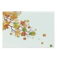 thumbnail image 1 of Fall Cutting Board, Autumn Image Canadian Maple Leaves Botanical Foliage Nature Warm to Cold Effects, Decorative Tempered Glass Cutting and Serving Board, Large Size, Yellow Orange, by Ambesonne, 1 of 1
