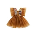 thumbnail image 1 of Faithtur Bambin Bébé Fille Robe en Tulle, Bohème Manche Flutter Crochet Fleur Tutu Partie Robe, 1 of 9