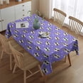 thumbnail image 2 of Purple Cartoon Cat Unicorn Pattern Rectangle Tablecloth 60"x84",Waterproof Polyester Rectangle Table Cloth, Wipeable Spillproof Polyester Tablecloth for Dining, Camping, Indoor and Outdoor, 2 of 5