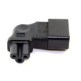thumbnail image 2 of HUGFEGWE IEC 320 C14 Socket to C5 Mickey Mouse Plug AC Power 90 Degree Left Angled Converter Adapter CJ25311-7947, 2 of 6