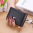 thumbnail image 5 of Cartera femenina estilo estudiante de secundaria billetera pequeña corta moda Mini monedero plegable de tres usos tarjetero femenino, 5 of 5