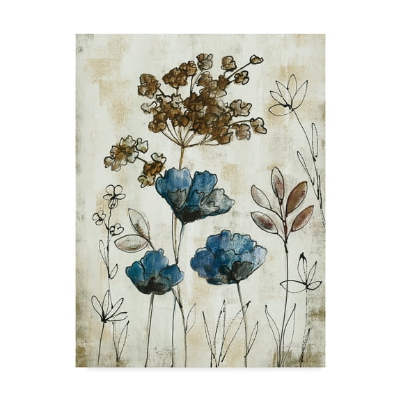 Trademark Fine Art 'Botanical Trio II Neutral Crop' Canvas Art by Silvia Vassileva