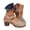 Beige, variant on Women Hook Loop Embroidery Hollow Out Platform Sandals Square Heel Beach Shoes Spring Summer Solid Color